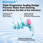 Biurraysh™ Swim Earplugs & Nose Clip Set | Corded Ear Plugs with Case