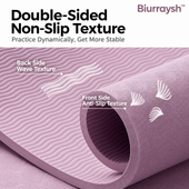 Biurraysh™ Double-Sided Non-Slip Yoga Mat | 6 mm Alignment Exercise Mat