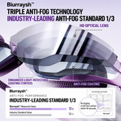 Biurraysh™ Optical Swim Goggles | Anti-Fog Wide-View Swimming Goggles