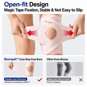 Biurraysh™ Open-Patella Knee Brace | Cross-Strap Support with Side Springs