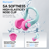 Biurraysh™ Swim Earplugs & Nose Clip Set | Corded Ear Plugs with Case