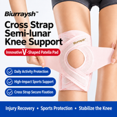 Biurraysh™ Open-Patella Knee Brace | Cross-Strap Support with Side Springs