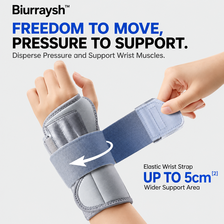 Biurraysh™ Dual-Splint Wrist Brace | Adjustable Breathable Wrist Support