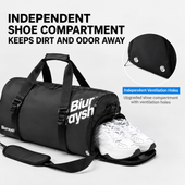 Biurraysh™ Wet-Dry Swim Duffel Bag | Gym Bag with Shoe Compartment
